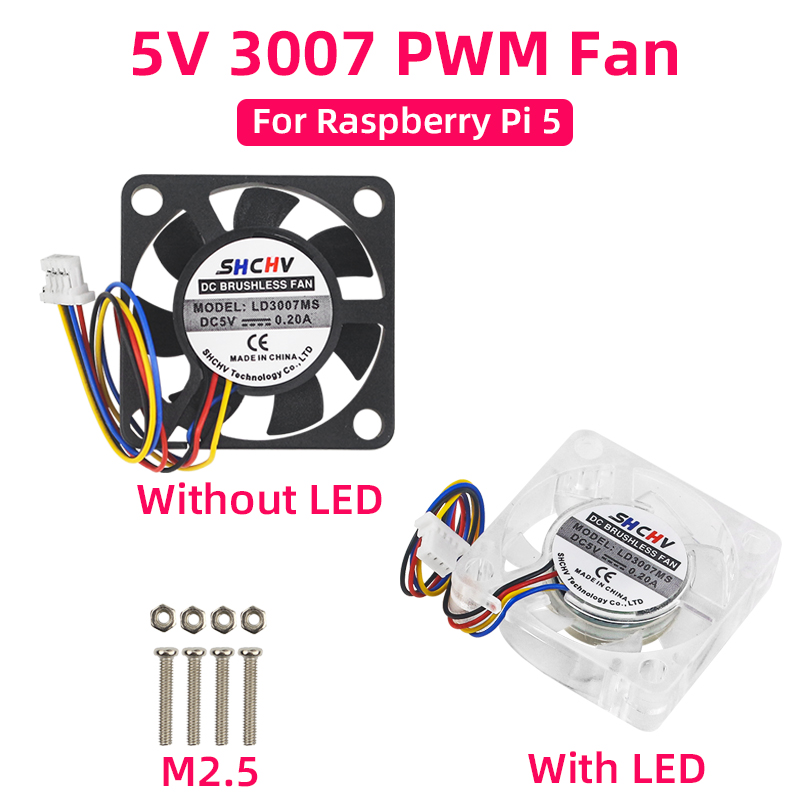 Raspberry Pi Water Cooling Kit - 5V 3007 Wentylator PWM Regulowana prędkość